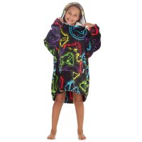 18C1004: Older Kids Plush Oversized Hoodie- Gamer (One Size - 7-13 Years)